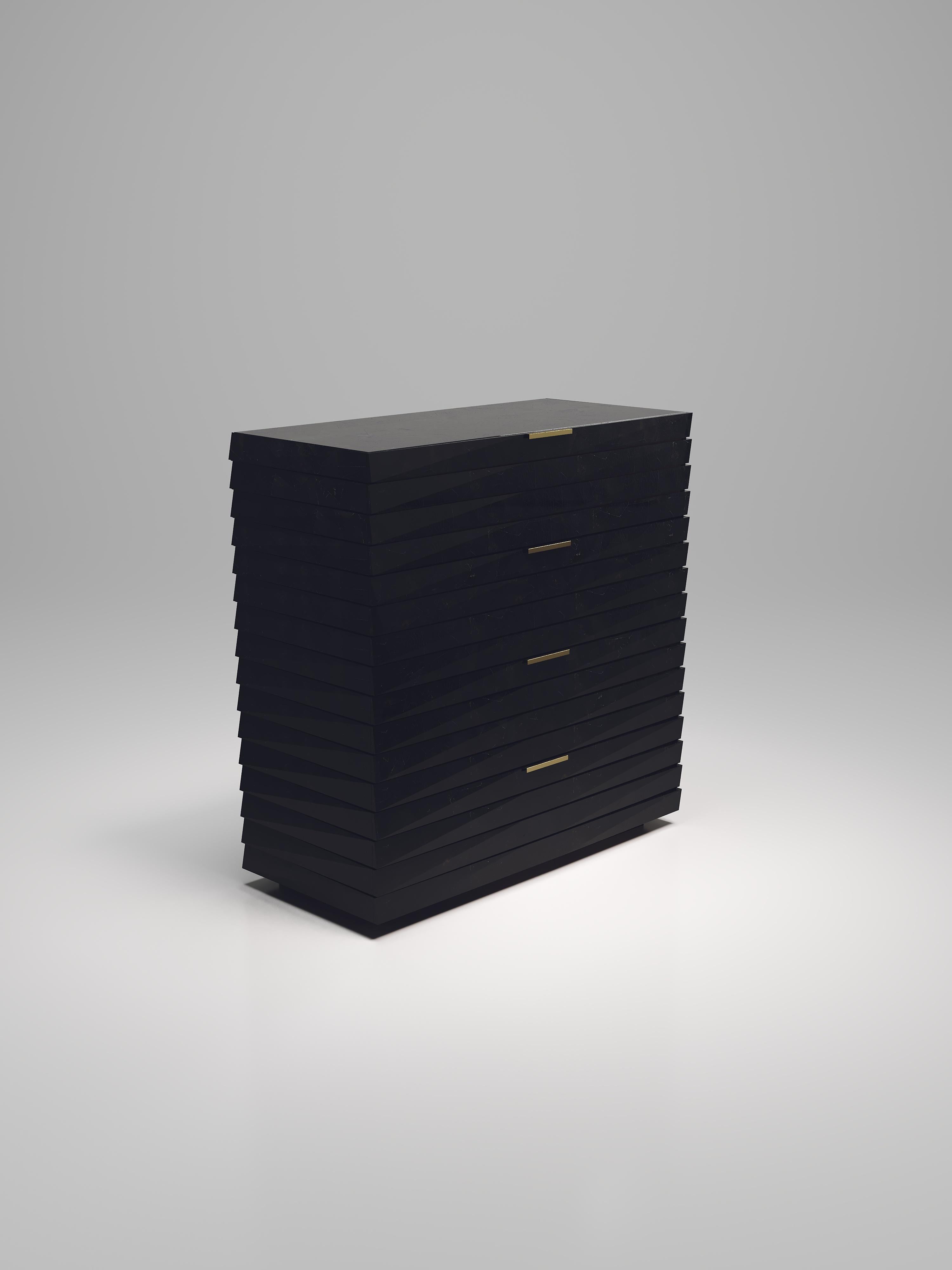 Fluted Shagreen Cabinet by R&Y Augousti For Sale 5