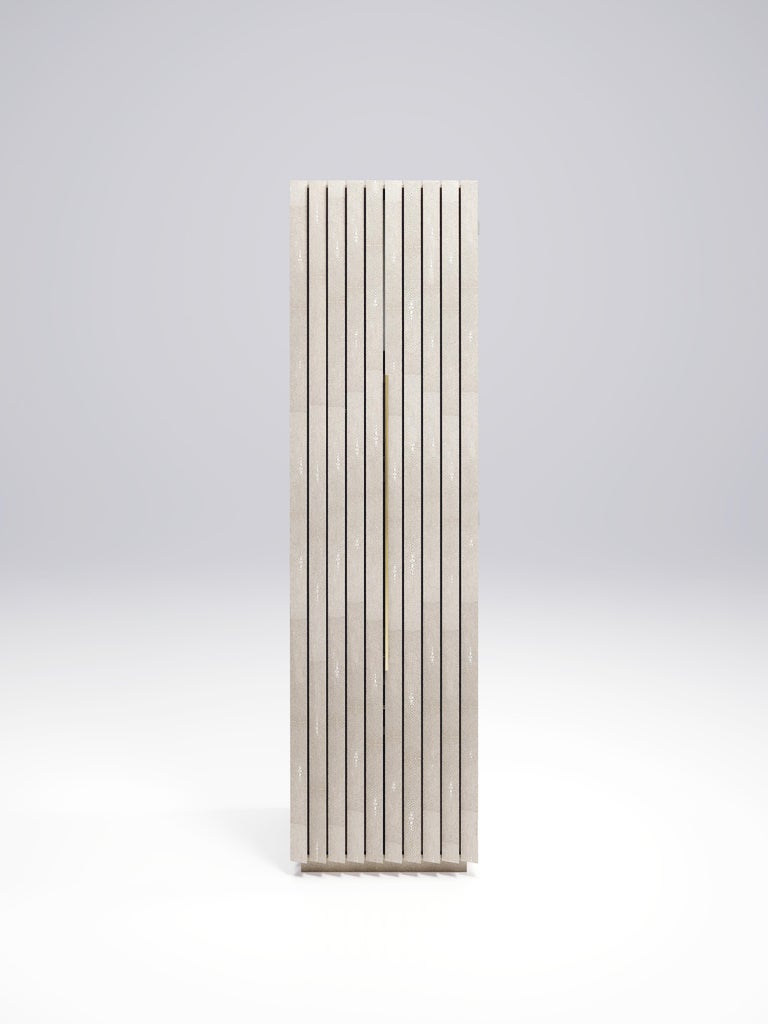 Fluted Shagreen Cabinet by R&Y Augousti For Sale 12