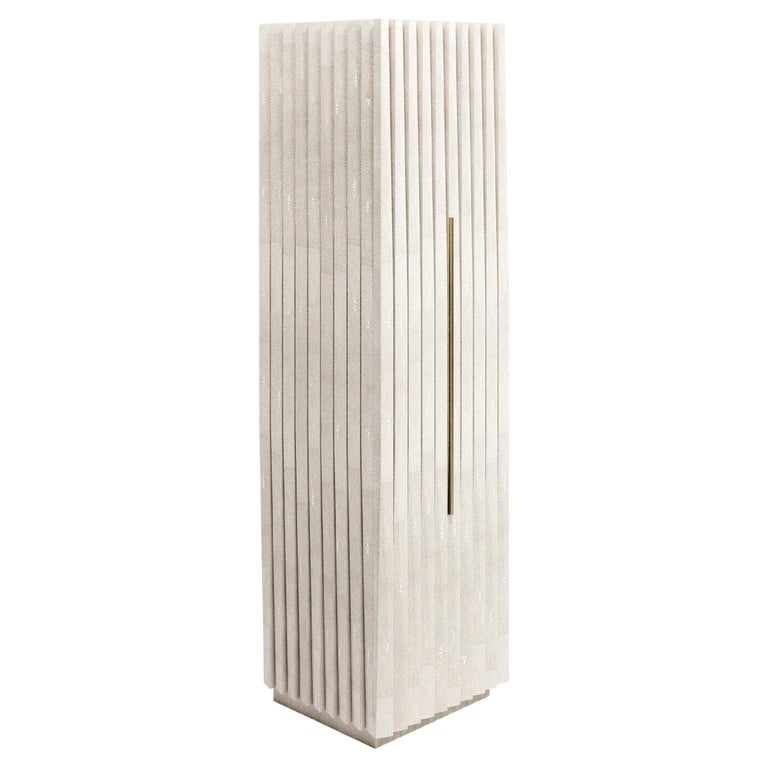 Fluted Shagreen Cabinet by R&Y Augousti For Sale
