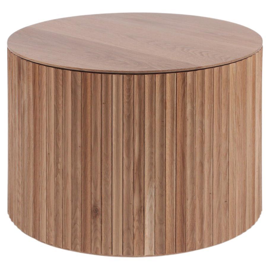 Pilar Round Occasional/Side Table / Natural Oak Wood by INDO-