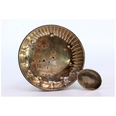 Fluted silver cup for wine tasting