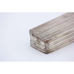 Fluted silver snuff box