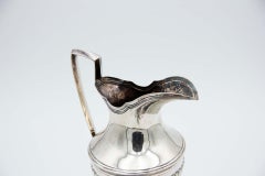 Fluted silver water jug