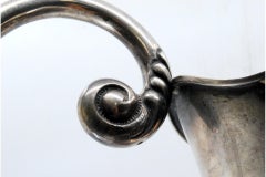 Fluted silver water jug