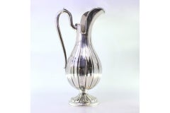 Fluted silver water jug