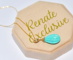 Fluted Sleeping Beauty Necklace in 14K Solid Yellow Gold