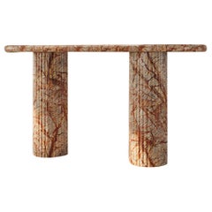 Fluted Telly Marble Console Table