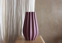 Fluted Vase - Sangria