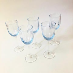 Fluted Vintage Wine Glasses - Set of 5