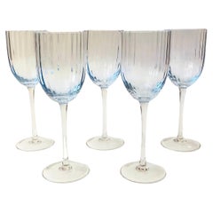 Fluted Vintage Wine Glasses - Set of 5