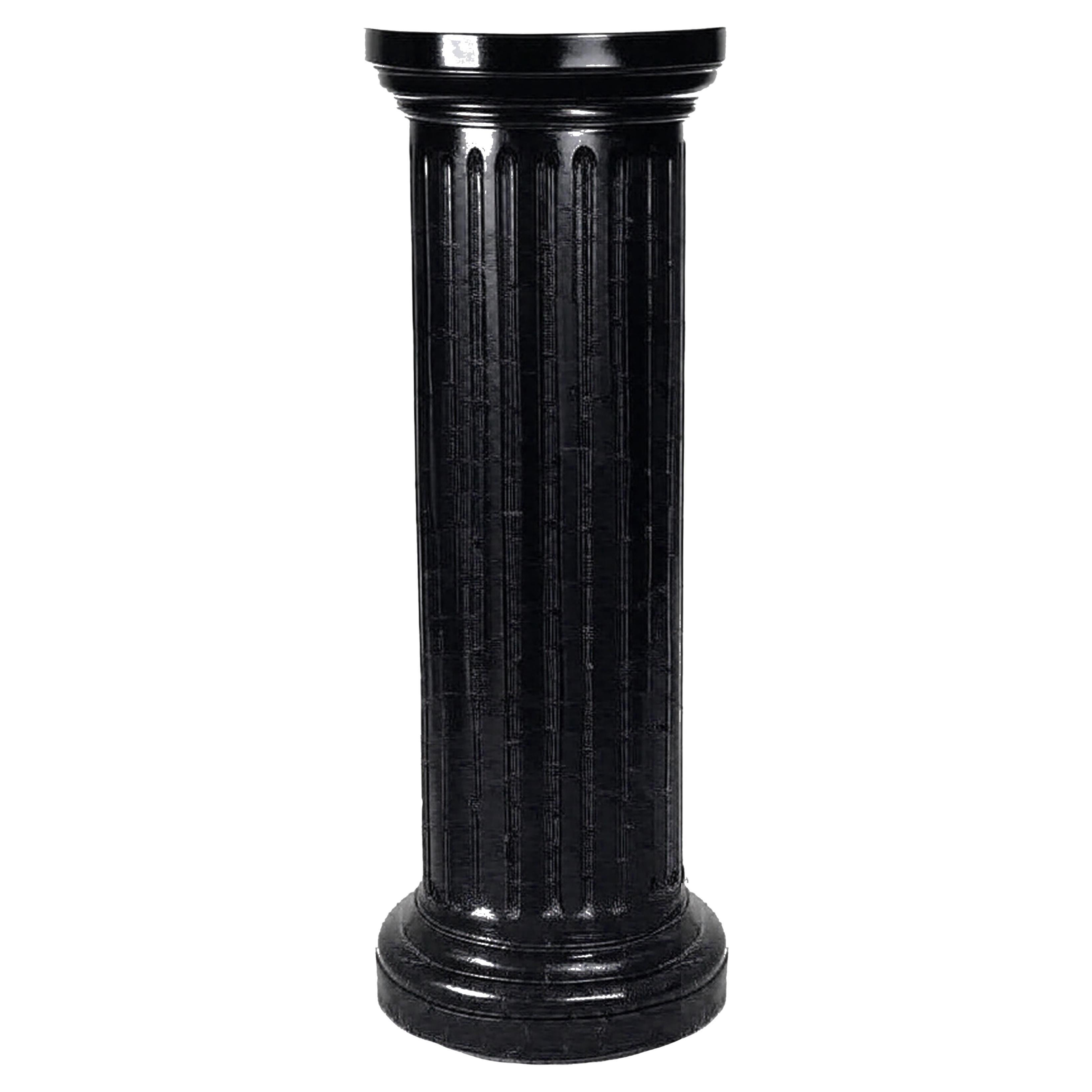Colonna scanalata in legno laccato nero, stile Louis Philippe, XIX secolo in vendita