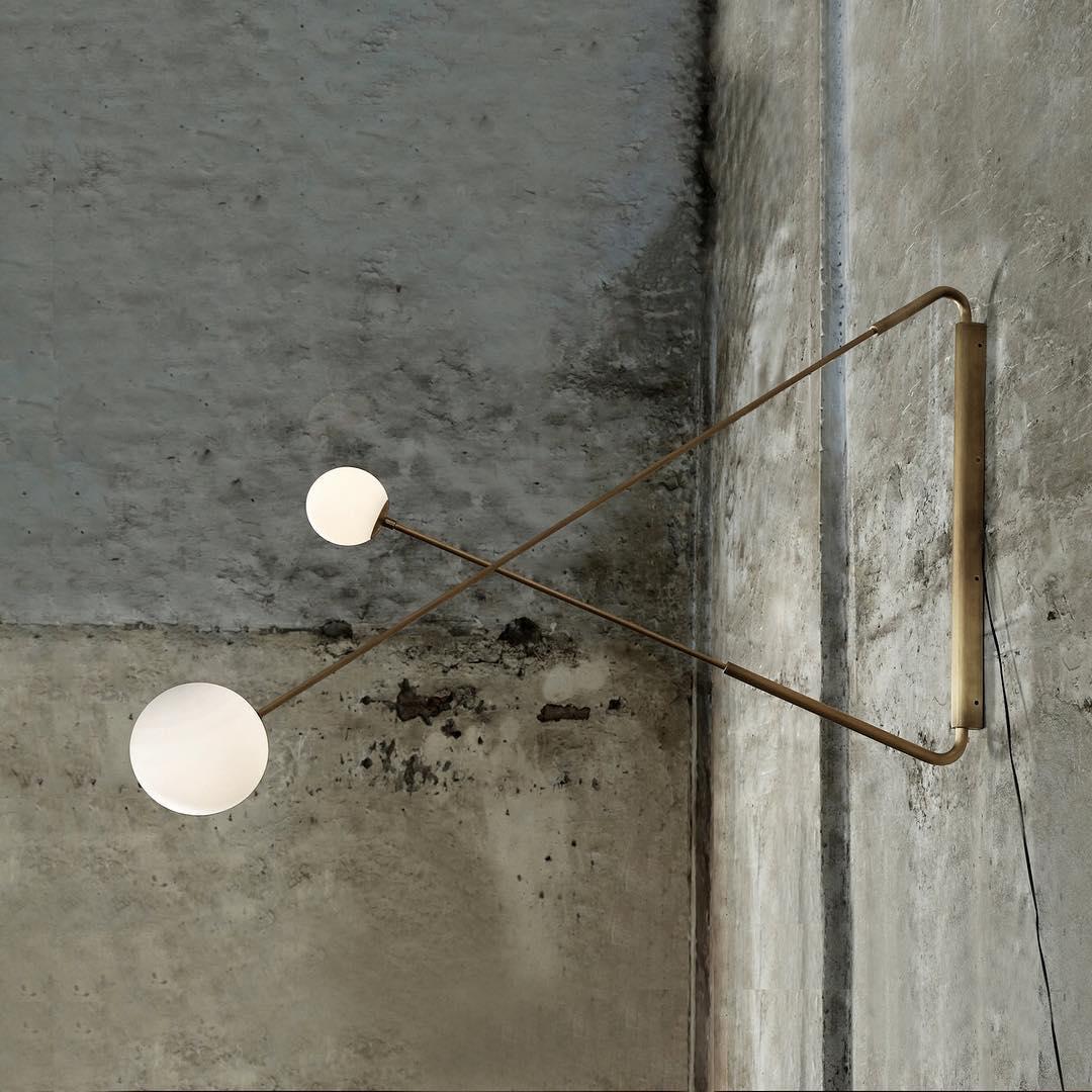 Flutter II, Contemporary Aged Brass Sconce by Paul Matter 2