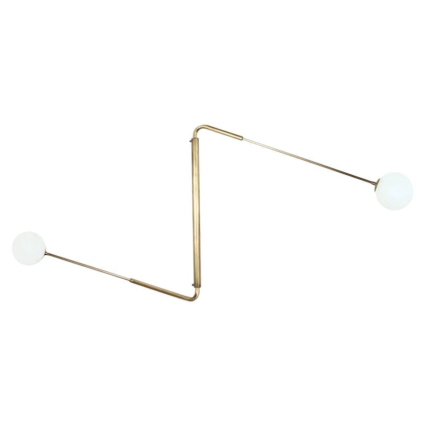 Flutter II, Contemporary Aged Brass Sconce by Paul Matter For Sale