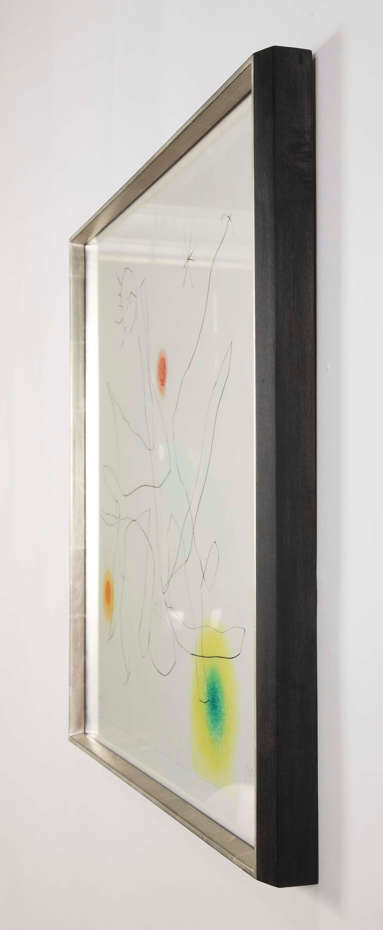 « Lux de L' Aimant », aquatinte à la pointe sèche et à la couleur de Joan Miro en vente 3