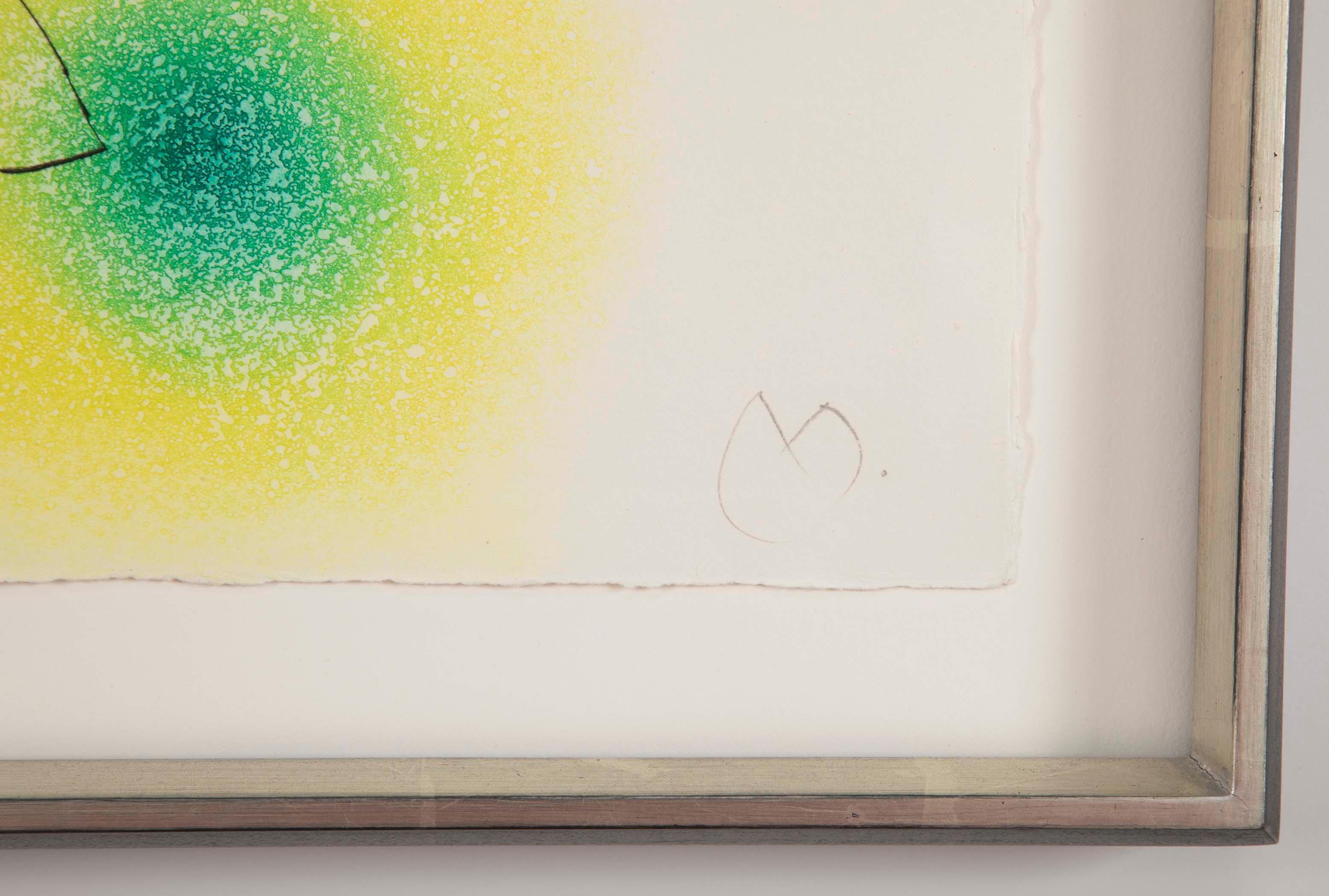 « Lux de L' Aimant », aquatinte à la pointe sèche et à la couleur de Joan Miro Bon état - En vente à Stamford, CT