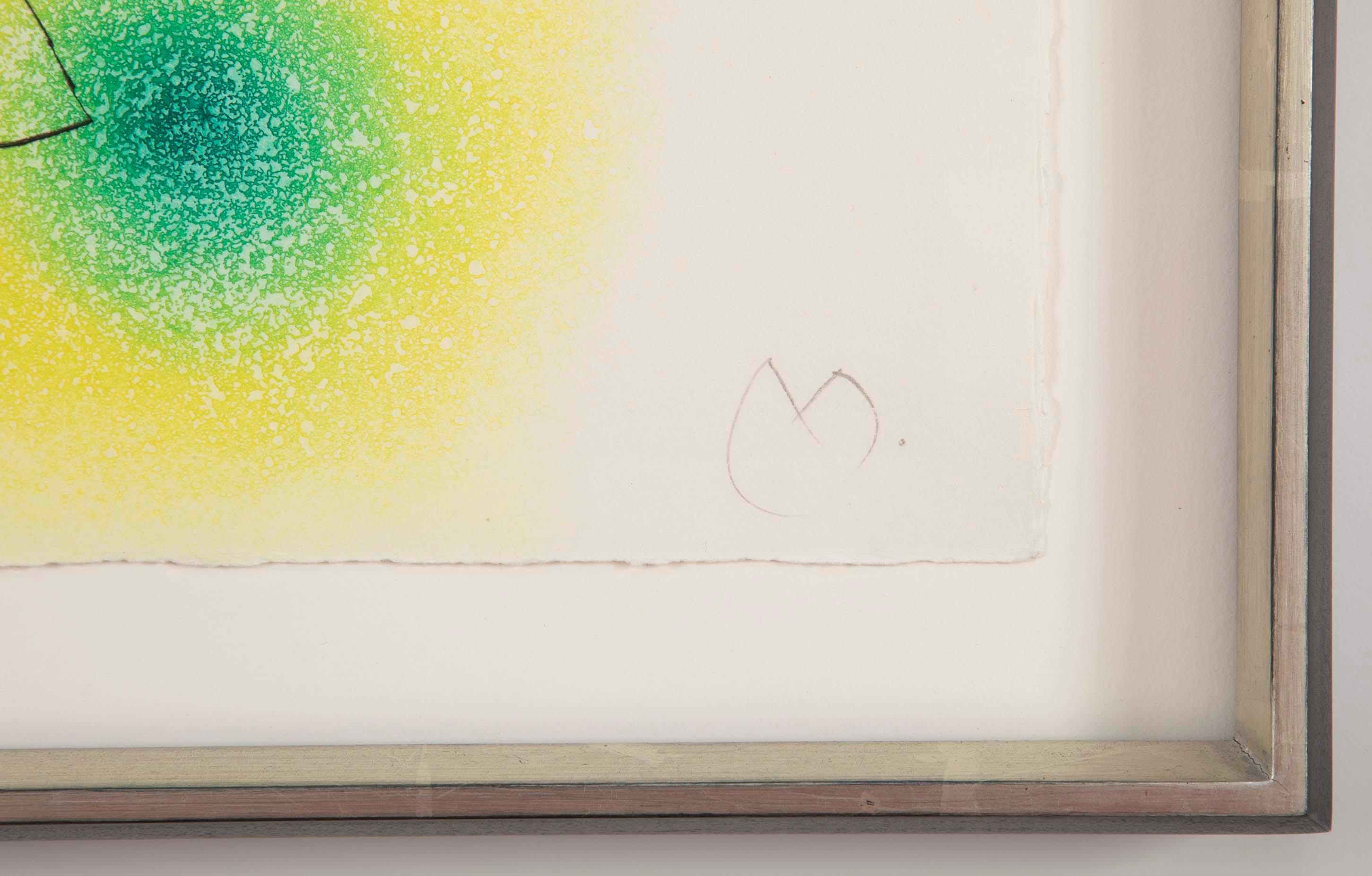 « Lux de L' Aimant », aquatinte à la pointe sèche et à la couleur de Joan Miro en vente 1