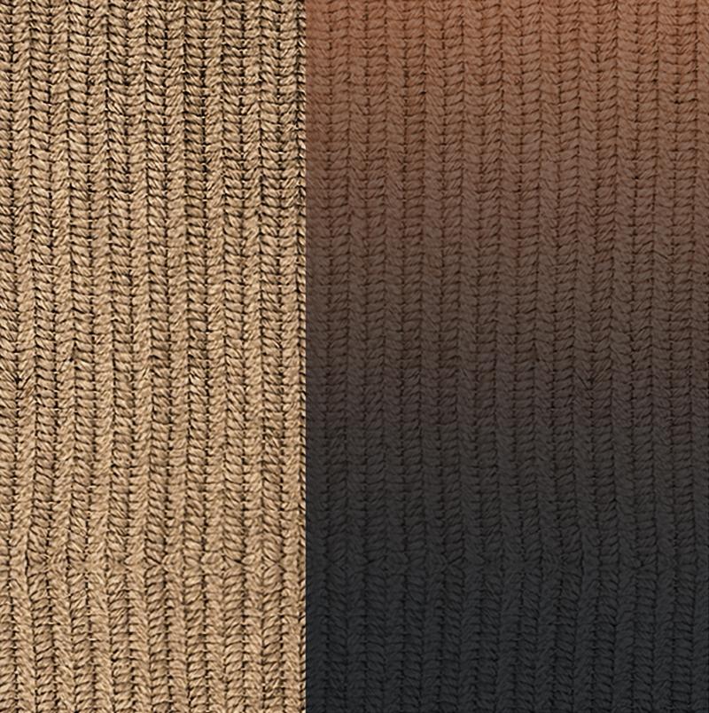 Teppich 'Flux' aus Abaca, Farbe 'Mahagoni', Ø 250cm von Claire Vos für Musett Design (Philippinisch) im Angebot