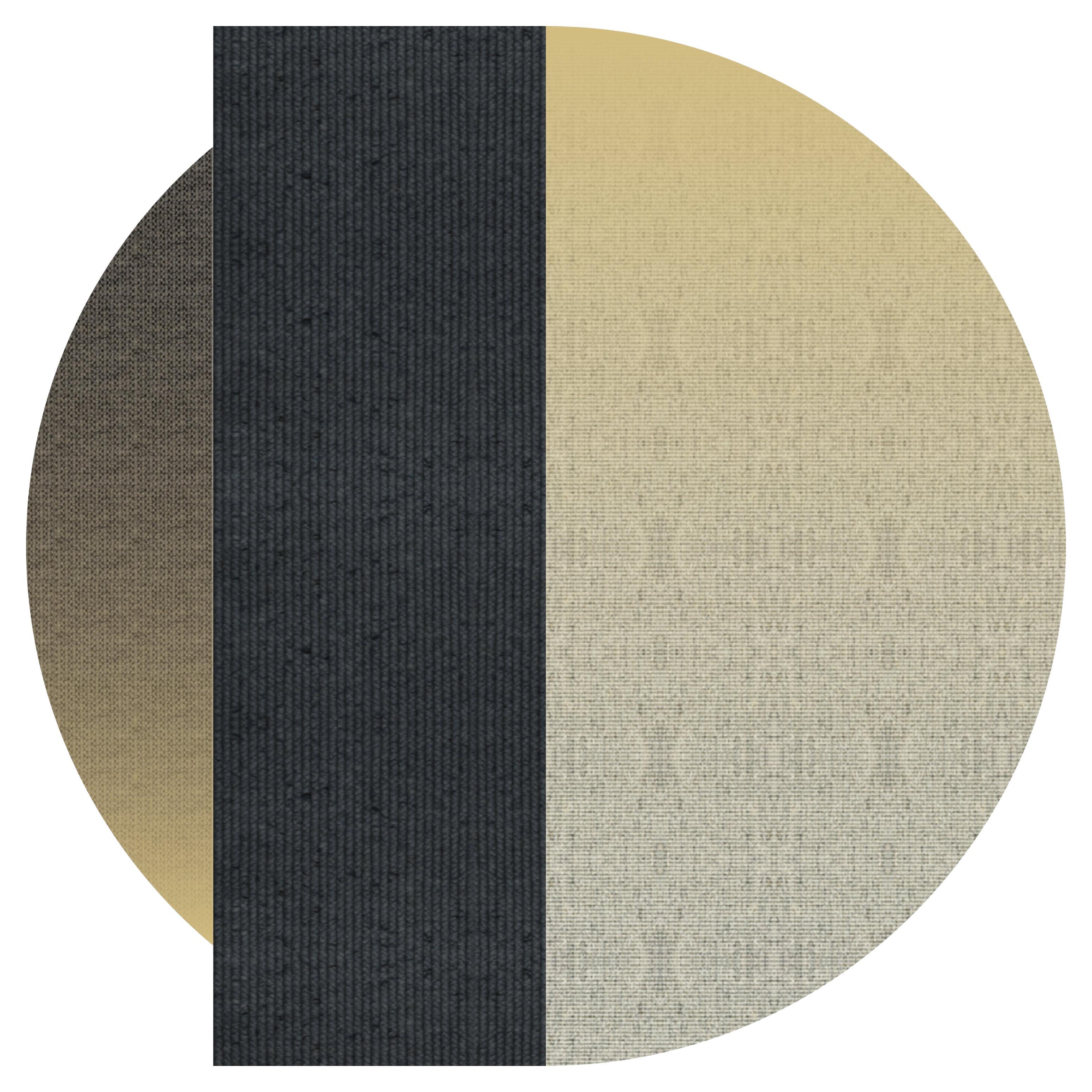 Teppich 'Flux' aus Abaca, Farbe 'Pampas', Ø 200cm von Claire Vos für Musett Design