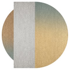 Tapis 'Flux' en abaca, couleur 'Sterling', Ø 250cm par Claire Vos pour Musett Design