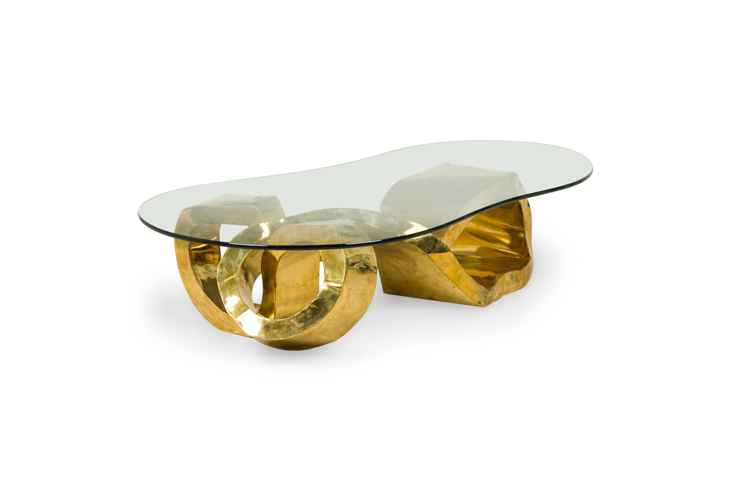 Fluxo Coffee Table (Polished Bronze) by Newel Modern In Good Condition For Sale In New York, NY