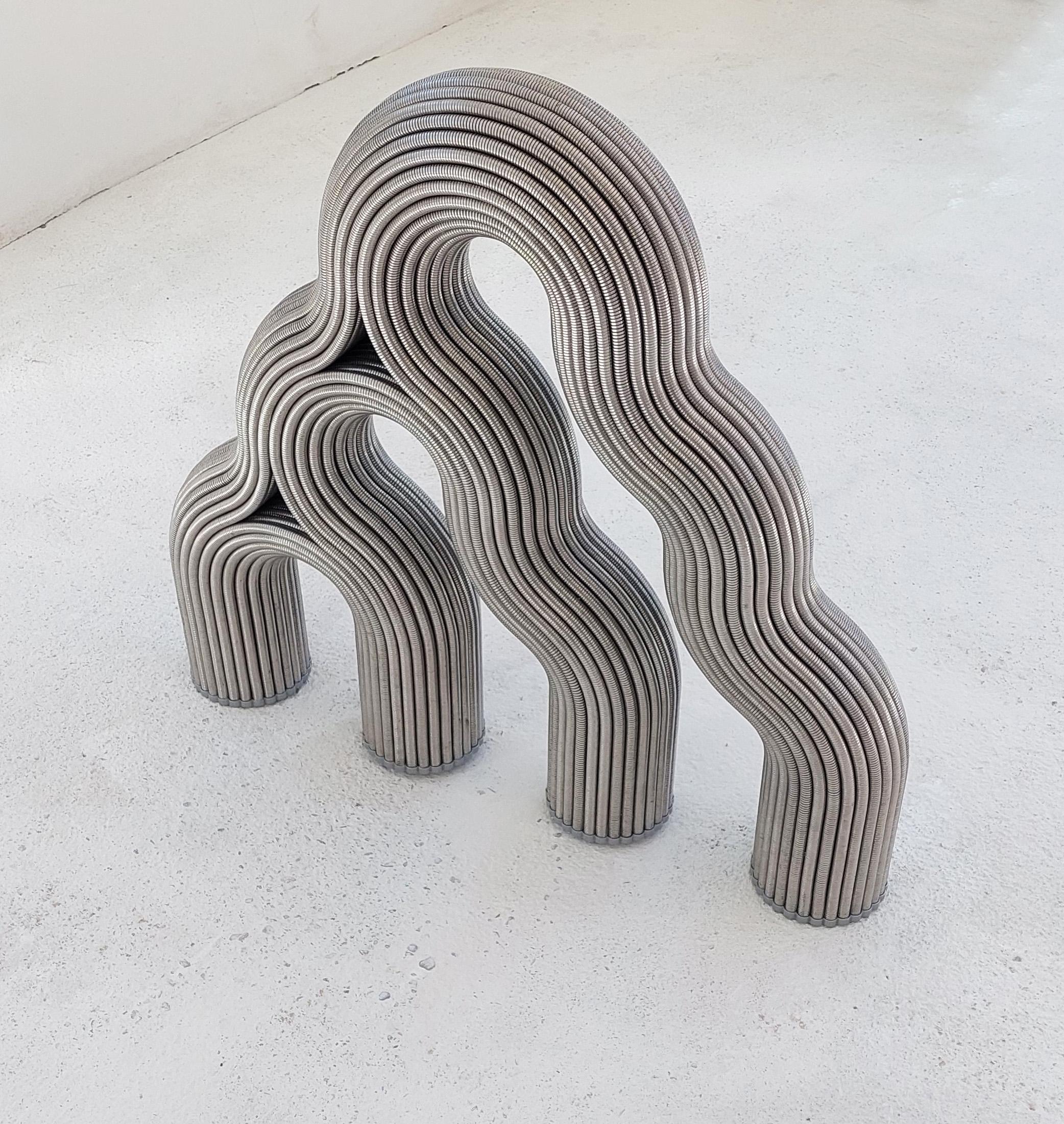 FLUXsculpture> organische Skulptur aus Edelstahl im Angebot 3