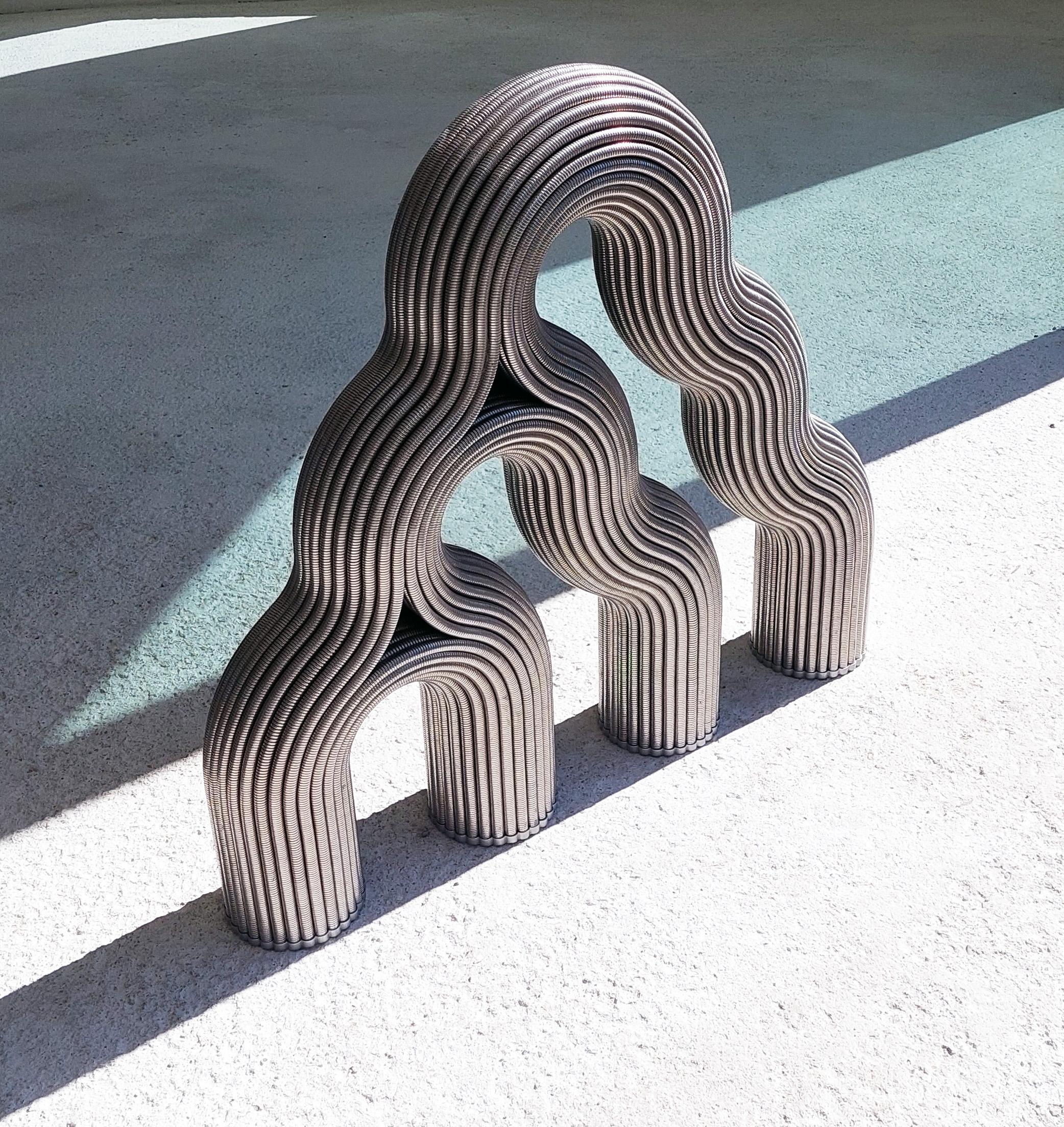 FLUXsculpture> organische Skulptur aus Edelstahl im Angebot 5