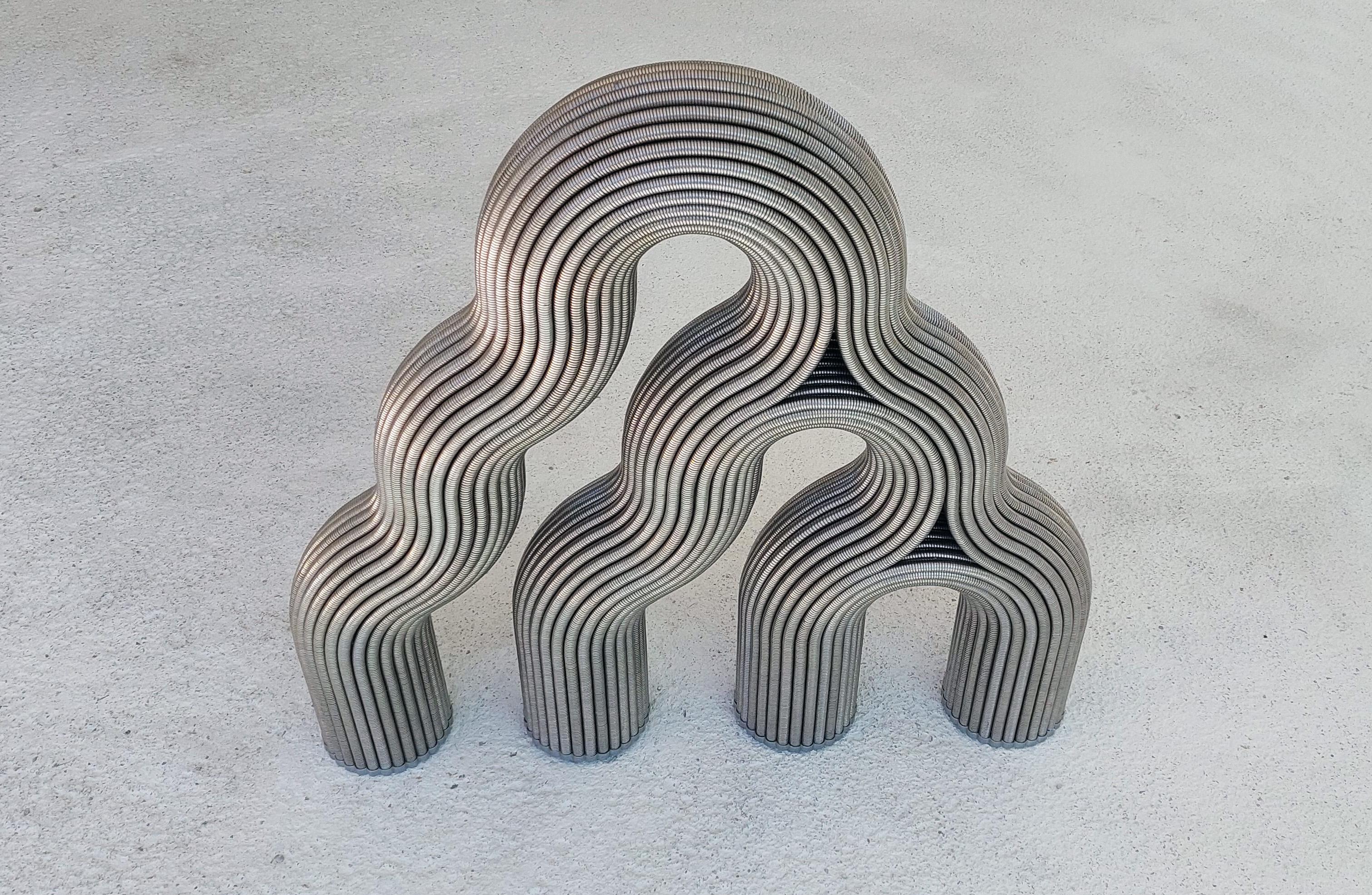 FLUXsculpture> organische Skulptur aus Edelstahl im Angebot 6