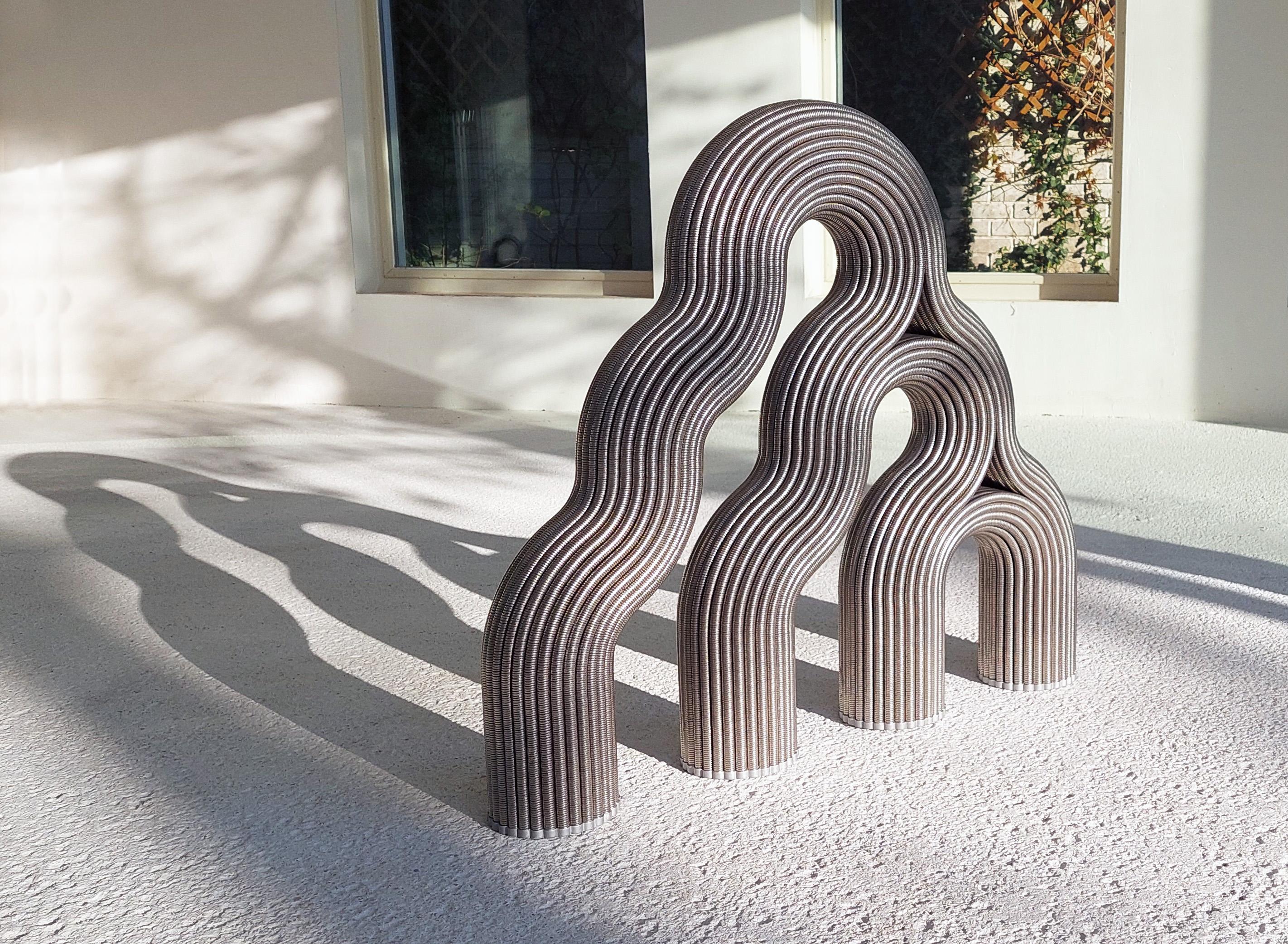 FLUXsculpture> organische Skulptur aus Edelstahl (Brutalismus) im Angebot