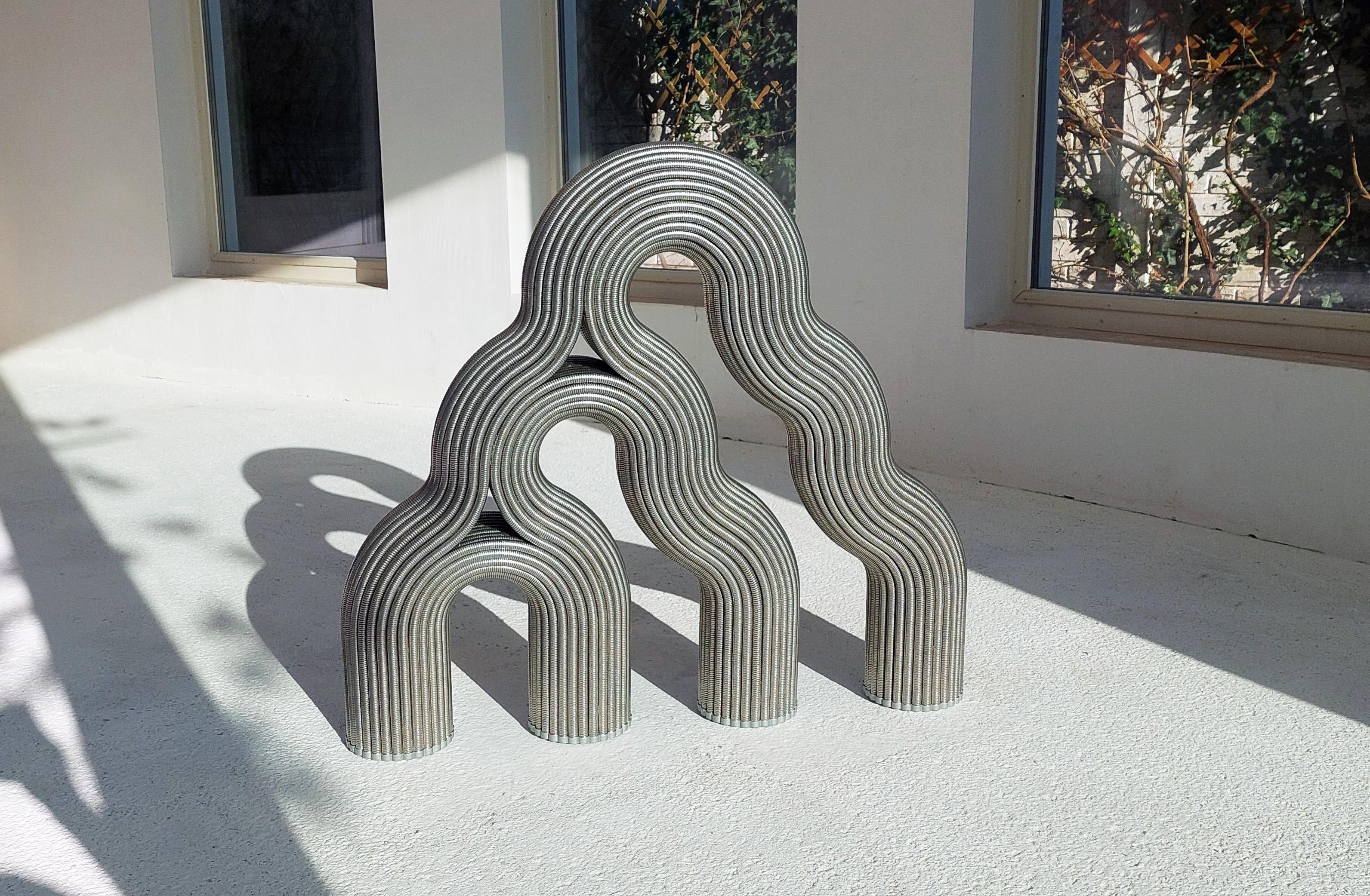 FLUXsculpture> organische Skulptur aus Edelstahl im Angebot 1