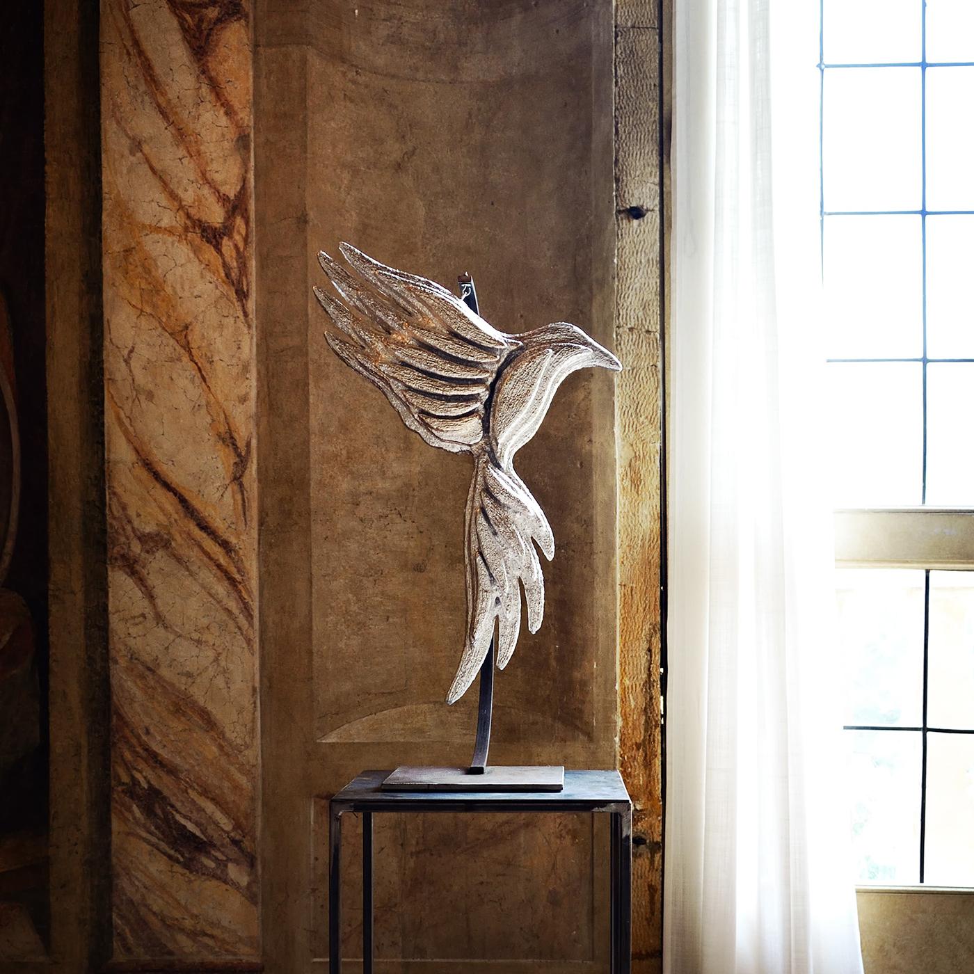 Fly Away Silvery Scultpure In New Condition For Sale In Milan, IT