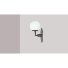 Fly Burnt Brass and Glass Globe Wall Sconce by Lamp Shaper