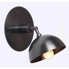 Fly Burnt Brass Dome Wall Sconce by Lamp Shaper