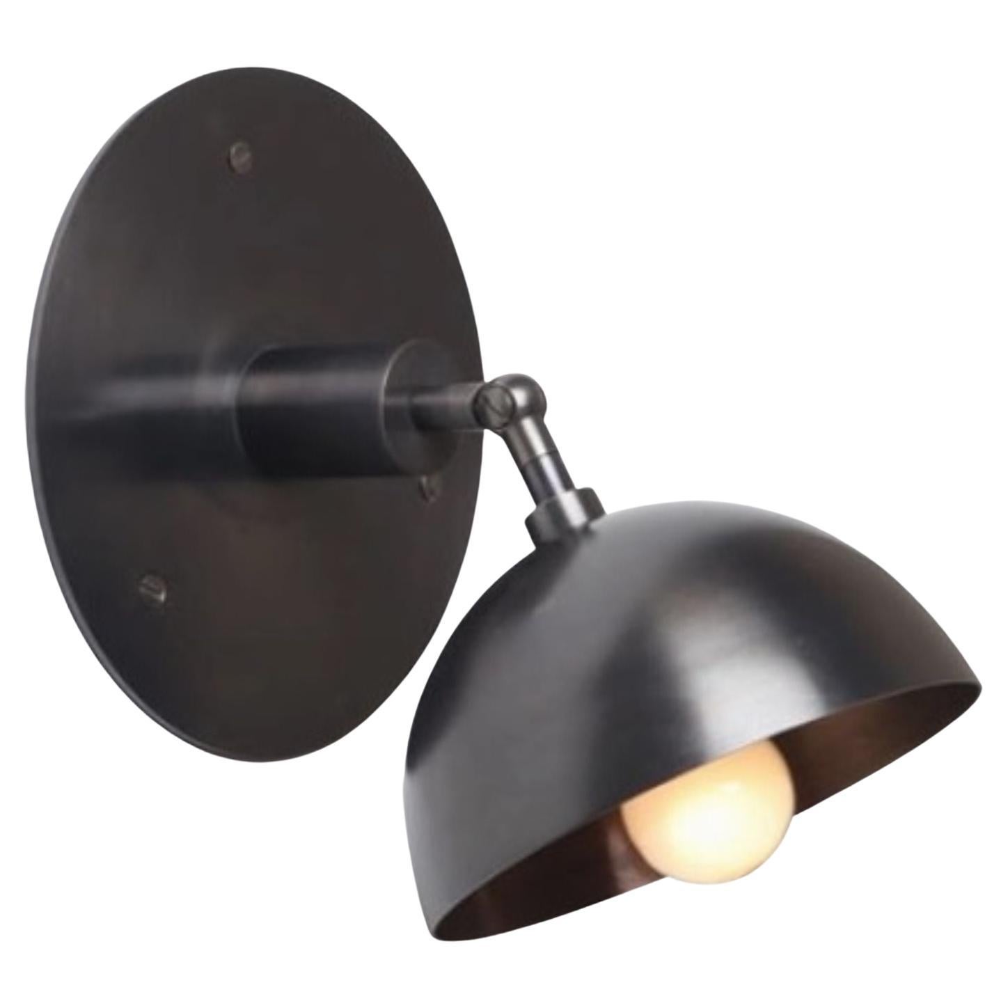Fly Burnt Brass Dome Wall Sconce by Lamp Shaper
