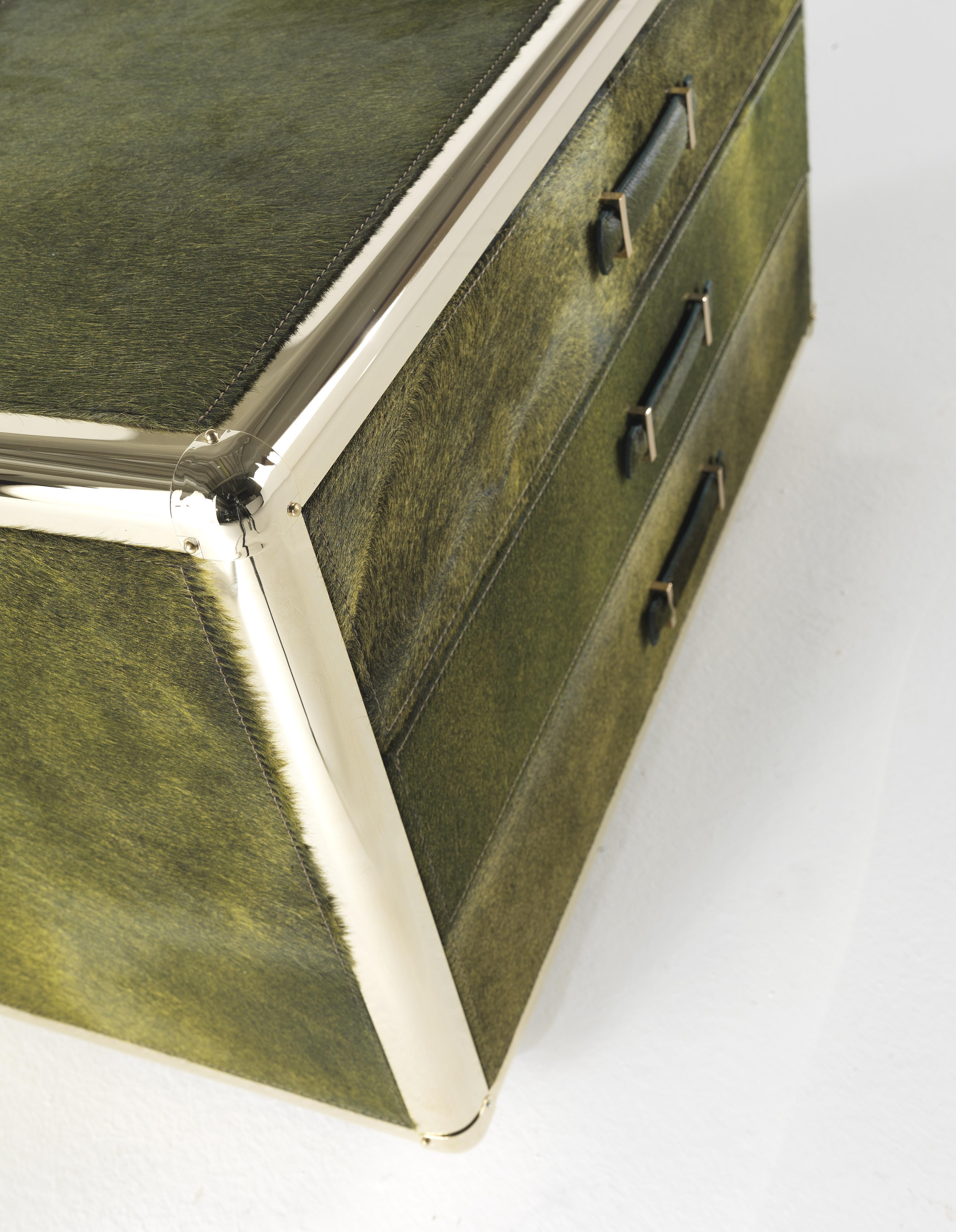 Moderne Table de nuit Fly Case en cuir du 21e siècle par Roberto Cavalli Home Interiors en vente