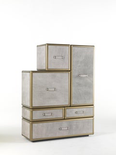 21st Century Fly Case Cabinet in Leather by Roberto Cavalli Home Interiors