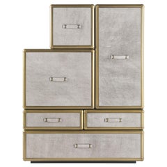 Fly Case Cabinet in leather and metal by Roberto Cavalli Home Interiors