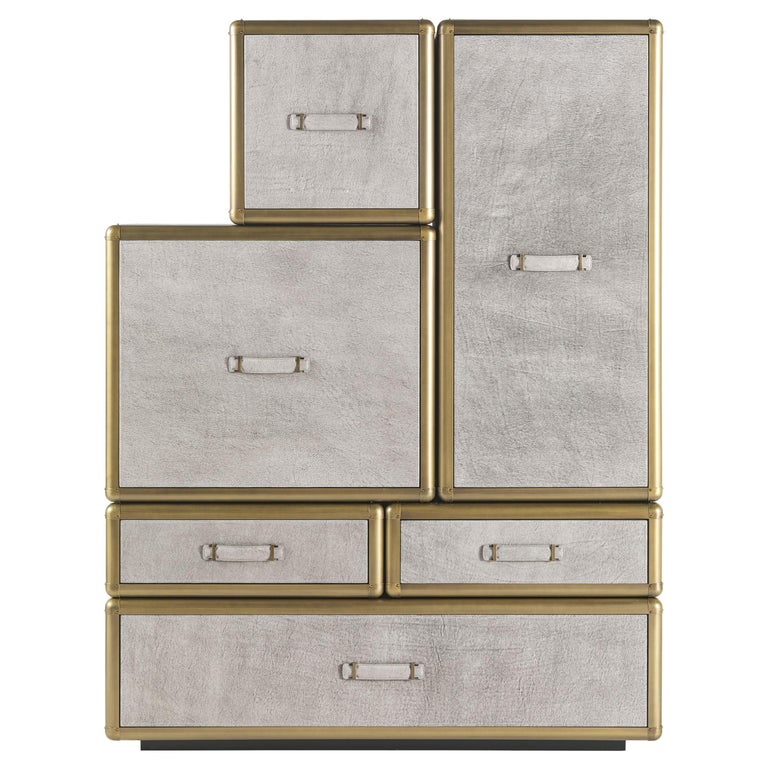 Roberto Cavalli Home Interiors Fly Case Cabinet in Leather For Sale at  1stDibs