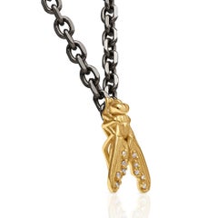 Collar Fly Classique de Oro Amarillo de 18 K con Diamantes Acentuados