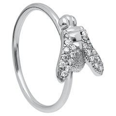 FLY Essential Ring aus 18 Karat Weißgold mit Vollpavé-Diamanten - ECH JEWELRY