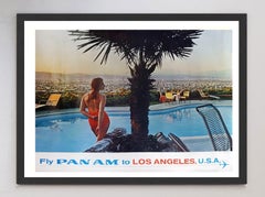 Affiche originale « Fly Pan Am to Los Angeles » par un artiste anonyme, 1968