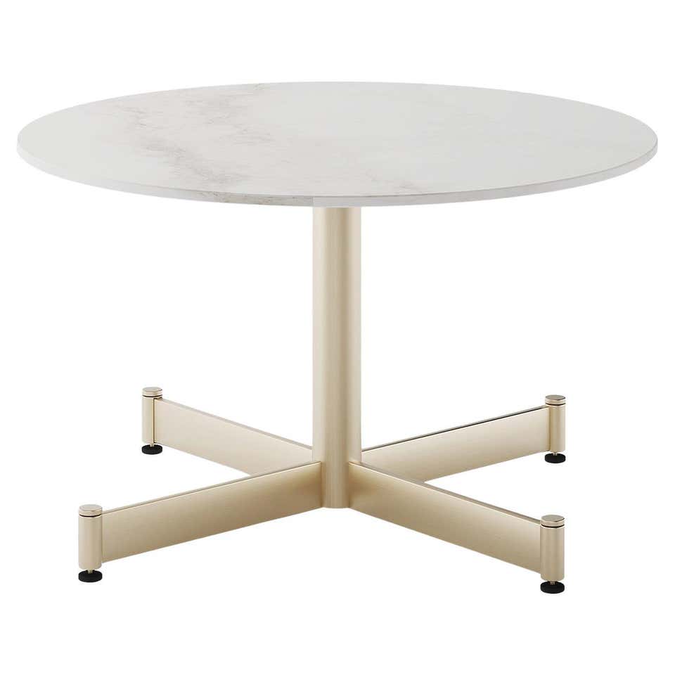 Fly Round White and Champagne Café Table by Braid Design Lab For Sale ...