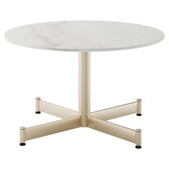 Fly Round White & Champagne Café Table by Braid Design Lab