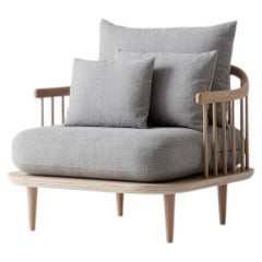 Fly SC1 Lounge Chair in Oiled Oak/ Jab - Hot Madison 094 Fabric, for &T
