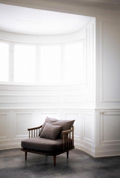 Fly SC1 Lounge Chair in Smoked Oiled Oak/ Jab - Hot Madison 093 Fabric, for &T