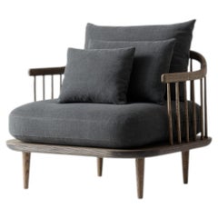 Fly SC1 Lounge Chair in Smoked Oiled Oak/ Jab - Hot Madison 093 Fabric, for &T