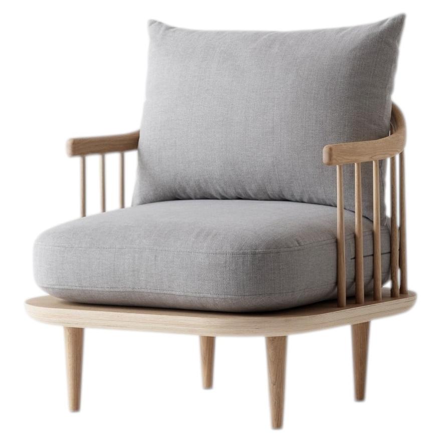 Fly SC10 Lounge Chair in Oiled Oak/ Jab - Hot Madison 094 Fabric, for &T