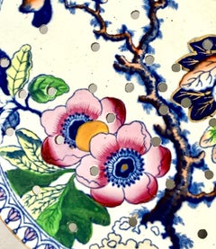 Flying Bird Pattern Große Abtropfschale von Davenport Porcelain England CIRCA 1840