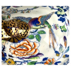 Flying Bird Pattern Pair of Small Tureens Davenport England Circa 1815