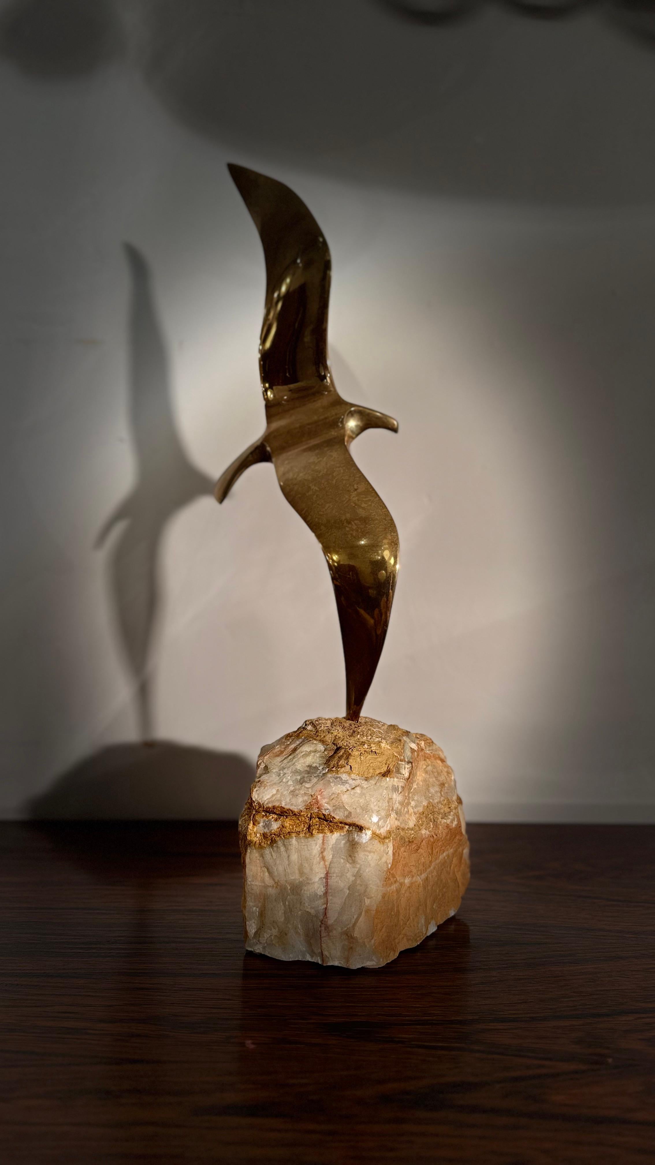 Scultura di uccello volante di Curtis Jeré, anni '70 in vendita 10