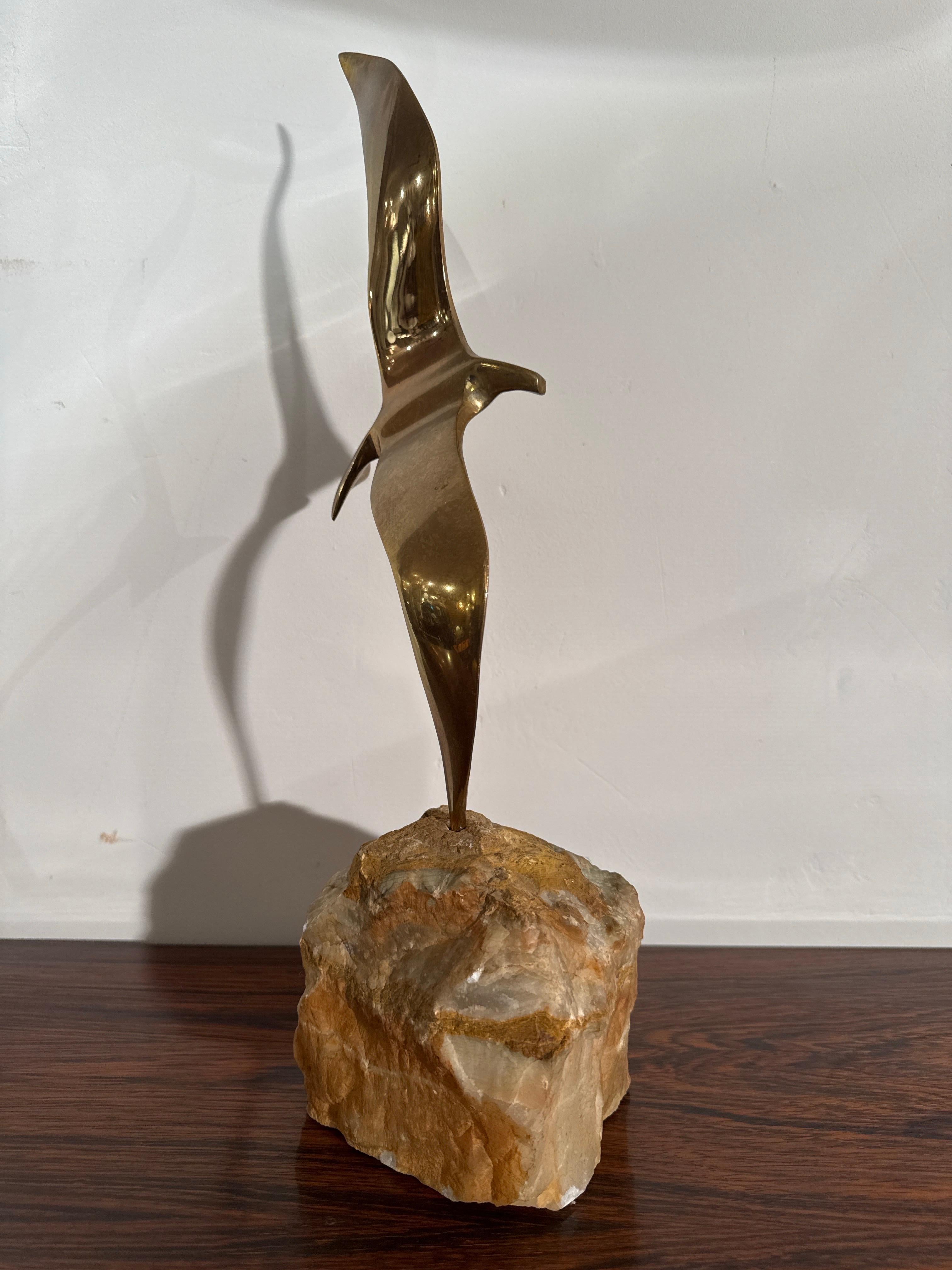 Americano Scultura di uccello volante di Curtis Jeré, anni '70 in vendita